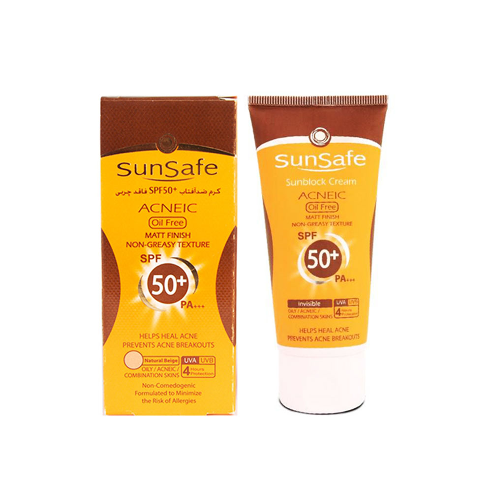 كرم ضد آفتاب +SPF 50 فاقد چربی سان سیف Sunsafe