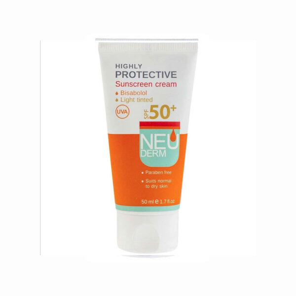 کرم ضد آفتاب رنگی SPF50 پوست معمولی و خشک نئودرم NEUDERM