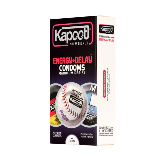 کاندوم تاخیری و انرژی زا کاپوت (بسته 12 عددی) Kapoot ENERGY Delay