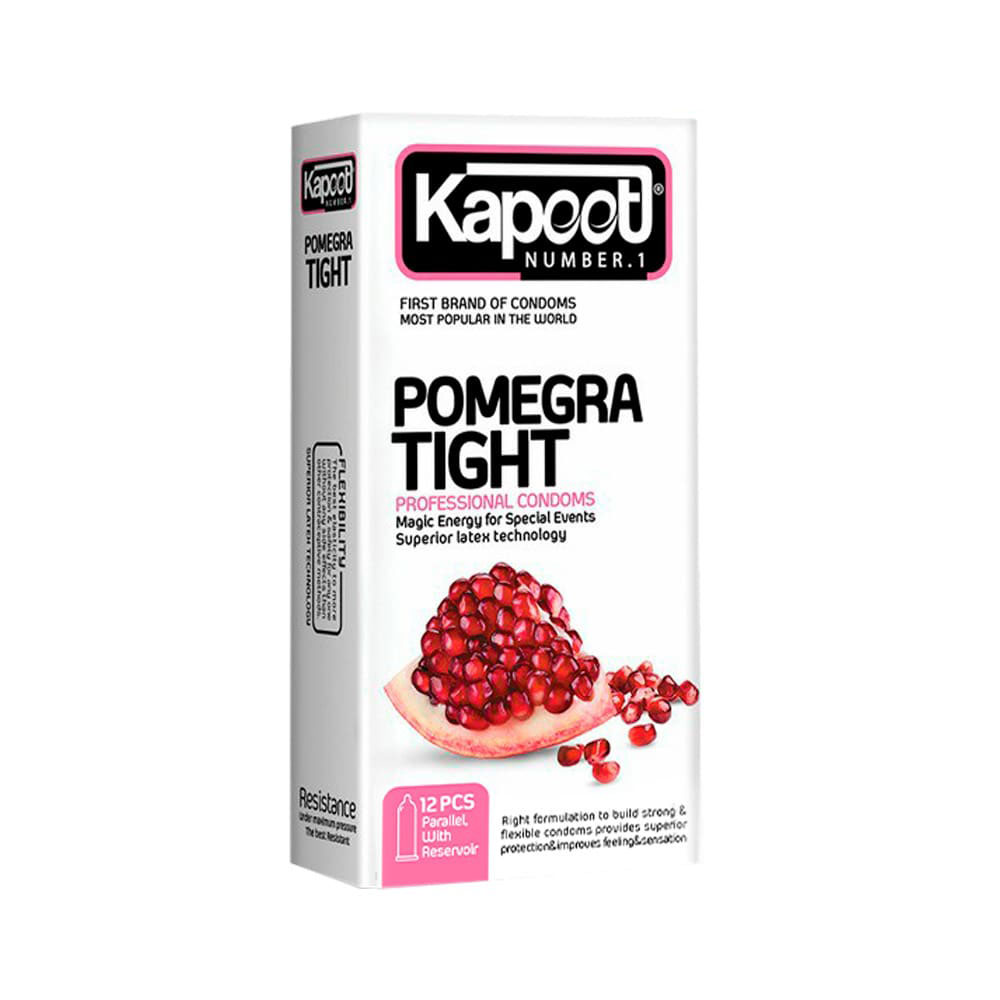 کاندوم تنگ کننده اناری کاپوت (بسته 12 عددی) Kapoot Pomegra TIGHT