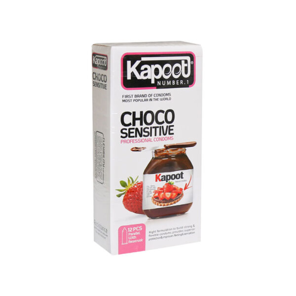 کاندوم ضد حساسیت نوتلا کاپوت (بسته 12 عددی) Kapoot Choco SENSITIVE